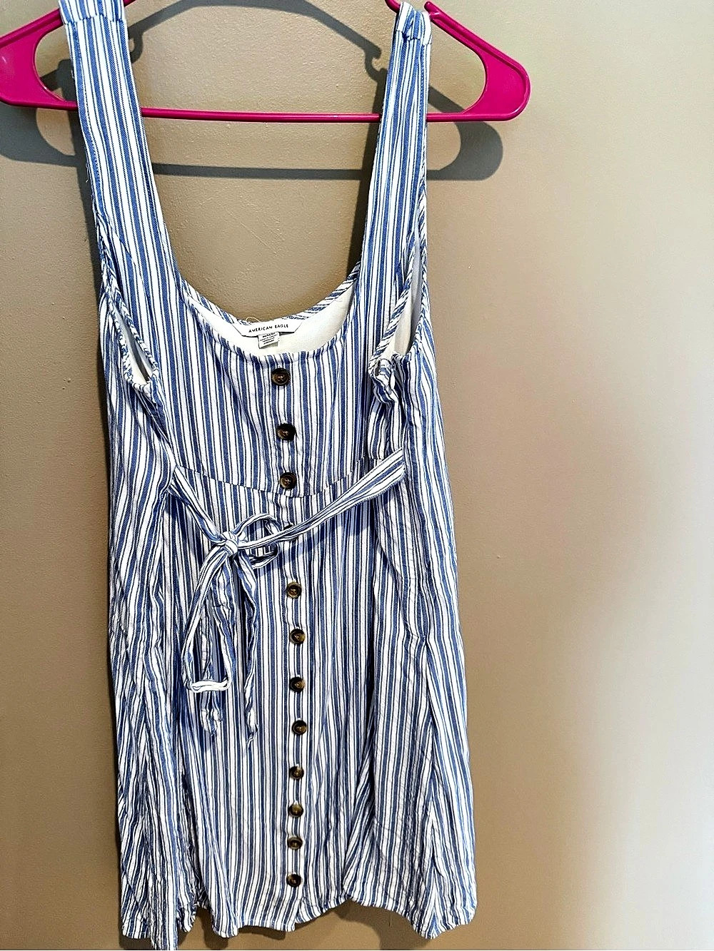 American Eagle Striped Mini Dress in Blue & White ~ Medium ~ New without tags